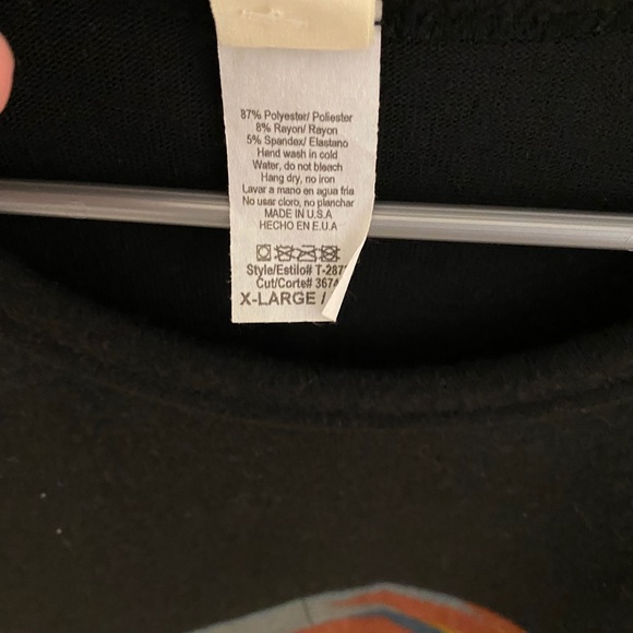 Black Aztec print long sleeve top - Picture 2 of 4